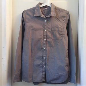 Muji Gentle Grey Button Down Shirt Business Casual